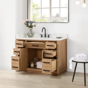 Gavino 48'' Single Bathroom Vanity with Stone Top