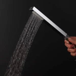 Single-Function Brass Hand Shower, Chrome Finish, Brass Body, Wall-Mounted for Bathroom Use - Kubix Series